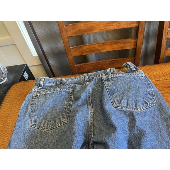 Cabelas Men's Jeans 38x30 Blue Dark Wash Straight Leg Denim Hunting Gear EUC - Picture 7 of 10